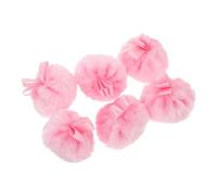 HONITANO 6pcs Fluffy Makeup Puff Pads Soft Washable Powder Applicators for Face and Body with Bow Handle Enhanced Powder Pickup Even Application Suitable for Loose and Pressed Foundation