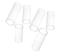 HONITANO 6pcs Glass Guitar Slide Bars for Electric and Bass Guitars Wear Resistant Transparent Finger Sliders Ergonomic Fit for Jazz Blues Rock Performances