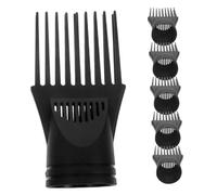 HONITANO 6pcs Hair Dryer Comb Nozzle Attachment High-temperature Resistant Plastic Styling Tool for Straightening Detangling Natural Finish Travel-friendly Hairdressing Accessories