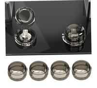 HONITANO 6pcs Kitchen Stove Knob Covers Childproof Protector for Gas Cookers Oven Safety Lock Black Household Stove Knob Covers Prevent Pets and from Turning