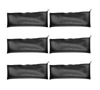 HONITANO 6pcs Microphone Storage Case PU Leather Mic Pouch with Zipper Dustproof Shockproof Soft Padding Portable Wireless Handheld Mic Bag for Travel Performers Musicians