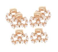 HONITANO 6pcs Mini Pearl Claw Hair Clips Small Non Slip Hair Accessories for Elegant Compact Design for Makeup Cooking Face Washing and Daily Hairstyling