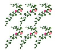 HONITANO 6PCS Mini Simulation Flower Vines for Dollhouse, Realistic Miniature Artificial Rose Vines, Mini Garden Scene Props and Tiny Dollhouse Accessories for Fairy Garden Decoration
