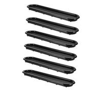 HONITANO 6PCS Oval Louvered Air Vent Covers for Wardrobe Cabinet Ventilation Grilles with Mesh Modern Minimalist Plastic Ventilation Covers for Shoe Cabinet and Closet Cooling