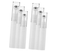 HONITANO 6pcs Roller Bottles for Essential Oils Travel Set 5ml 10ml 15ml Empty Roll-on Bottles with White Vacuum Design for Aromatherapy and Skincare Application