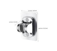 HONITANO 6pcs Self-Adhesive Shower Holder Adjustable Wall Mounted Brackets for Handheld Showerheads Bathroom Showerhead Wall Mount Base Easy Installation Without Drilling