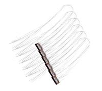 HONITANO 6pcs Silver Sparkling Hair Glitter Tinsel Extensions Clips for Women Hair Accessory Kit for Party and Festival Styling