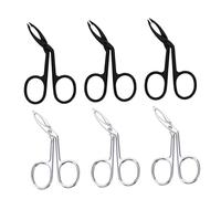 HONITANO 6pcs Stainless Steel Eyebrow Tweezers Zinc-Aluminum Die-cast Beauty Tools for Precise Facial Hair Removal and Shaping with Rubber Buckle Storage Flat and Oblique Design for Women