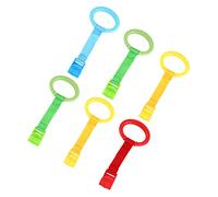 HONITANO 6pcs Stand Up Rings for Cribs Durable Pull Handles Nursery Learning Tools Walking Assist Clips Safe Growth Aid for Newborns
