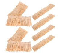 HONITANO 6pcs Tiny Grass Thatch Roof for Diorama Faux Thatch Miniature Thatched Roof Panels for DIY Fairy Garden for Model House Craft Projects