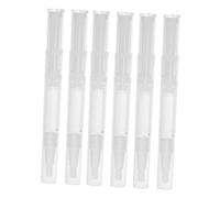 HONITANO 6pcs Transparent Empty Cuticle Oil Pens with Twist Brush Tip Portable Lip Gloss Applicators Made of PP Material for Lip Oil and Nail Care The Go