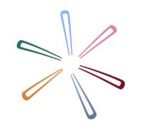 HONITANO 6pcs U-shaped Hair Forks Hairpins Candy Tone Hair Clips Lightweight for Everyday Party Fashion Accessories