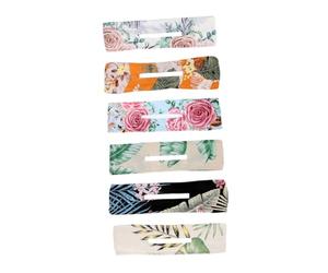 HONITANO 6pcs Women Hair Bun Maker Lazy Hair Curler Tool with Flower Design Easy to Use Donut Shaper for Sports Fitness Cheerleading and Daily Styling