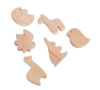 HONITANO 6pcs Wooden Animal Drawer Knobs Wood Material Elephant and Bird Decorative Handles for Dressers Cabinets and Easy Installation with Screws Vintage Style Decorative Pulls