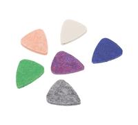 HONITANO 6pcs Wool Felt Picks for Ukulele Guitar Comfortable Thumb Protectors Pink Dark Blue Green Gray Beige Purple for Acoustic Banjo Harp Players