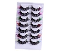 HONITANO 7 Pairs Curl Lash Clusters False Eyelashes Dramatic Strip Lashes for Women Makeup Artists Stage Party Wedding Costume Accessories