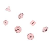 HONITANO 7pcs Mini 10mm Luminous Multi-sided Dice Set, Pink and Night Green Glow, Game Playing Props for Party and Board Games