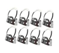 HONITANO 8 PCS Adjustable Stainless Steel Thumb Picks Hollowed Finger Plectrums for Guitar Banjo Ukulele Bass Lightweight