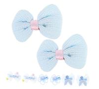 HONITANO 8 pcs Hair Bow Clips with Flower and Rabbit Ear Design Adorable Barrettes for Non Slip Decorative Hair Accessories for Parties Festivals and Daily Wear
