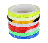 HONITANO 8 Rolls Reflective Bike Stickers Night Warning Decals for Road Safety Vehicles Helmets Bicycles Bright Color Easy to Stick and Remove