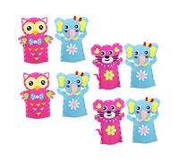 HONITANO 8 Sets DIY Animal Shaped Hand Puppet Kits for Creative Craft Packs for Hand Made Role Play and Imagination for Parent Interaction and Storytelling