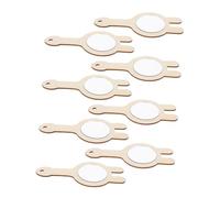 HONITANO 8Pcs DIY Printing Wooden Hand Mirrors for Arts and Crafts Household Mirror with Adorable Designs Lightweight for Creative Painting and Decorating for Boys and Party Favors