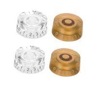 HONITANO 8pcs Electric Guitar Knobs Replacement with Dome Caps for Bass and Guitar Precision Engineered Volume Tone Control Potentiometer Knobs Stylish Professional Instrument Accessories