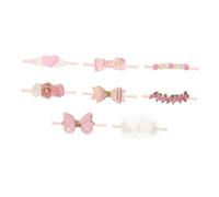 HONITANO 8Pcs Flower Hairband with Lovely Bow and Flower Design Soft Newborn Headband Hair Accessory for Comfortable and Lightweight for Everyday Wear