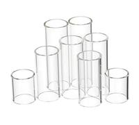 HONITANO 8pcs Glass Guitar Slide Set with 28mm, 51mm, 60mm, 70mm Finger Slides for Acoustic and Electric Guitars, Guitarist Accessories for Stringed Instrument Playing