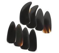 HONITANO 8pcs Horn Guzheng Finger Picks for Adults Ox Horn Material Comfortable Fit Protective Nail Covers for Guzheng and Stringed Instruments Lightweight