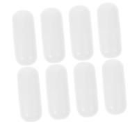 HONITANO 8pcs Mini Plastic Empty Lipstick Capsules Small Fillable Tubes Travel-ready Lip Gloss Containers White for Lipstick Samples and Cosmetics Storage