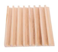 HONITANO 8Pcs Natural Wood Domino Trays Multi Function Racks Desktop Holders for Board Games DIY Alphabet Letter Holders Suitable for Adults