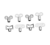 HONITANO 8pcs Radiator Bleed Hole Key Zinc Alloy Silver for Radiator | Old Radiator Bleed Key, Drain Air Blockage, Good Compatibility, Remove Air Blockage