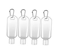 HONITANO 8pcs Refillable Travel Bottles with Hook Durable Transparent Squeeze Hand Bottles for Shampoo Lotion Wash for Travel and Outdoor Activities Random Color