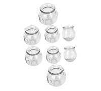 HONITANO 8Pcs Small Glass Cupping Vacuum Therapy Massage Cups for Meridian Clearing and Wind Dampness Relief Sturdy Thick Glass with Tips for Home Use