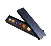 HONITANO 8pcs Solar System Planets Collection with Natural Ore Specimens Eight Planets Decor for Gifts and Home Desktop Ornament