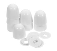 HONITANO 8PCS Toilet Bolt Covers Plastic Decorative Seat Fixings Caps Anti-Fade Stylish Bathroom Hardware for Home Hotel Public Restrooms Easy Quick Installation
