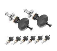 HONITANO 8pcs Ukulele Tuning Pegs Small Round Handle Metal String Pegs Black Ukulele Bridge Tuners Replacement Acoustic Guitar Accessories for Beginners and Advanced Players