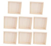 HONITANO 8pcs Unfinished Wood Trays Natural Puzzle Sorting Organizer for Puzzle Accessories Multipurpose Blocks Tray for Painting Drawing and Art Crafts