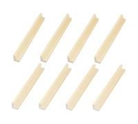 HONITANO 8Pcs Wooden Domino Display Tray and Bracket Multi Function Stand for Dominoes and Other Items Elegant Natural Design for Desktop and Versatile Use