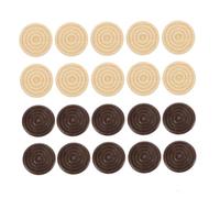 HONITANO 96pcs Wooden Round Backgammon Chess Pieces Universal Chessman Set for Family Game Night and Travel Board Game Accessories in Natural and Dark Brown