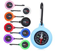 HONITANO 9pcs Carabiner Compass Portable Navigation Tool for Hiking Camping Mountaineering Outdoor Activities Lightweight Durable