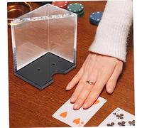 HONITANO Acrylic Playing Card Storage Box with Stand and Anti-rust Poker Organizer for Decks Transparent Game Accessory Holder Prevents Card Loss and Keeps Neatly Organized