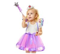 HONITANO Adjustable Butterfly Costume for Fairy Wings and Tutu Skirt Soft Fabric Dress Up Clothes for Parties Role Playing Dancing and Halloween