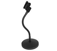 HONITANO Adjustable Desktop Microphone Stand with Metal Heavy Base for Stability and Shaking Reduction, Black Tabletop Mic Stand for Home Office and Podcasting Use