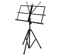 HONITANO Adjustable Folding Music Stand Portable Sheet Music Holder with Stable Base Heavy Duty Iron Rubber Construction Space Saving Foldable Design for Musicians and Performers