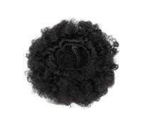 HONITANO Adjustable Short Kinky Curly Afro Puff Ponytail Extension for Women Korea Synthetic Fiber Wrap Bun Hairpiece Permable and Washable Drawstring Updo for African American Hair Styles