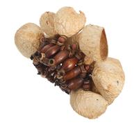 HONITANO African Tribal Dance Bracelet Handheld Rattle Percussion Instrument Made Nut Shells, Lightweight and Portable Musical Shaker for Outdoor Parties and Cultural Performances
