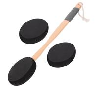 HONITANO Anti-Slip Long Handle Back Brush for Lotion Application Bath Exfoliating Scrubber with Replacement Heads Portable Wet and Dry Body Scrubber for Elderly and Daily Use