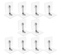 HONITANO Anti Tip Furniture Anchors for Baby Proofing Adhesive Wall Mount Bookcase Cabinet Fixers Stainless Steel and Acrylic 10 Sets